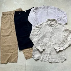 【まとめ売り】無印良品 シャツ ワイドパンツ レディースLサイズ 4点セット