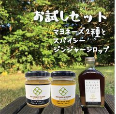 お試しセット（マヨネーズ2種とスパイシージンジャーシロップ）