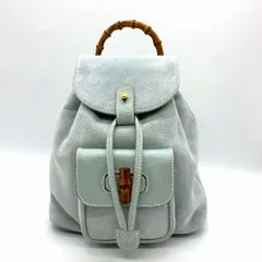 GUCCI グッチ リュック デイパック バンブー スウェード/レザー