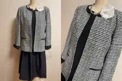 T601　＊ 19号　新品フォーマル　セレモニースーツ フォーマルスーツ　 ノーカラージャケット セットアップ3点セット