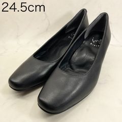 【新品 訳あり】【3E】イング　スクエアトゥパンプス　24.5㎝　黒