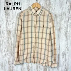 RALPH LAUREN ラルフローレン ポニーロゴ刺繍 チェック コットンガーゼ 長袖 ネルシャツ