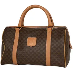 セリーヌ CELINE マカダム柄 ハンドバッグ ミニボストン ハンドバッグ コーティングキャンバス ブラウン レディース 【中古】