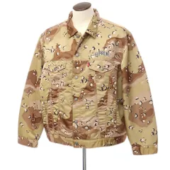 【中古】シュプリーム Supreme 2019年秋冬 Levi's Nylon Trucker Jacket ナイロン カモフラ柄 トラッカージャケット カーキベージュ系xブラウン【サイズXL】【メンズ】のサムネイル
