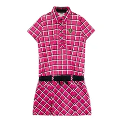 サイズ：L FILA GOLF フィラゴルフ  半袖ワンピース チェック柄 ピンク系 [240101514056] ゴルフウェア レディース ストスト
