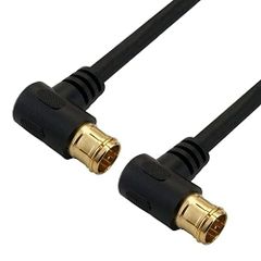 【送料無料】 2m_ブラック ホーリック アンテナケーブル 2m 【4K8K放送(3224MHz)/BS/CS/地デジ/CATV 対応】 ブラック 両側L字差込