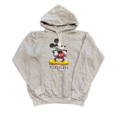 【古着】Disney mickey Disneyland RESORT グレーパーカー M  ミッキー プリントディズニー 海外