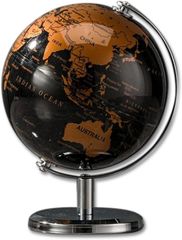 SATOMO 地球儀 アンティーク おしゃれ インテリア 英語表記 回転式 世界地図 模型 デスクトップ装飾 教育用(ブラックゴールド)
