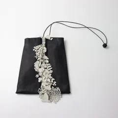 ミナペルホネン　forest parade　リネン　巾着　ポーチ　バッグ mina perhonen forest parade 巾着ショルダー -sheepskin
