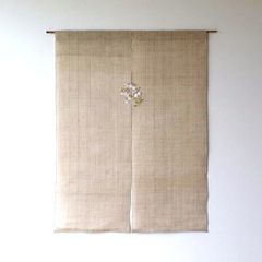 超美品】リネン シェードお花刺繍 プレーンシェード 小窓用 41,800円 