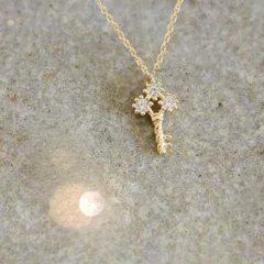 5039【鍵モチーフ】ゴールド　キーネックレス　シルバー925　レディース　ダイヤ　S925　K18コート　人気　トレンド　可愛い