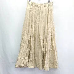 ◇ green label relaxing UNITED ARROWS ロング丈 フレア スカート サイズ表記なし ベージュ レディース E  【1407180021785】