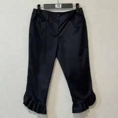 TO BE CHIC トゥービーシック	パンツ クロップドパンツ 七分丈 40 Lサイズ ブラック　黒　ピッタリ　美脚　ズボン　無地　シンプル　キレイめ　お出掛け　スタイルアップ　脚長　体型カバー　細見え