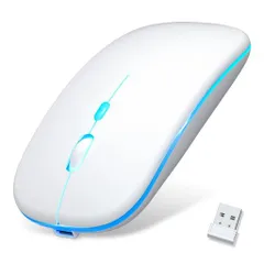 【2025極薄型モデル&Type-C充電式】マウス無線Bluetooth5.2ワイヤレスマウス静音瞬時接続小型高感度ブルートゥース2.4GHz3段階DPI切替ゲーミングマウス省エネ7色ライト光学式高耐久性