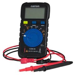 カスタム CUSTOM デジタルマルチメータ CDM-50 用途 電流 電圧等 の 測定 導通チェック時はブザーとLEDが点灯します デジタル マルチメータ
