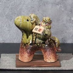 信楽焼　かっぱ　カッパ　河童　縁起物　ビンテージ 信楽焼 河童(大・メス) 縁起物のかっぱ置物 陶器カッパ やきもの