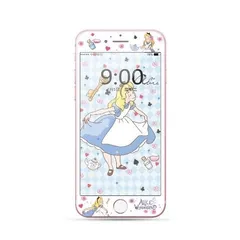 iPhone 6/7/8 ガラスフィルム iPhone SE 第2世代 第3世代 強化 液晶 保護 フィルム ディズニー アリス 2 硬度9H キャラクター 3D クリアフィルム