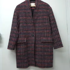 maje マージュ ツイード CHECK ハーフ コート M