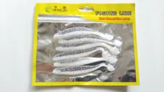 やわらか素材　シャッドテール　ワーム　ホワイト　白　9cm　4.2g　6本セット