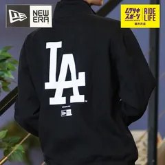 【ムラスポ公式】NEW ERA　ニューエラ　ハーフジップ　トレーナー　ムラスポ限定　MLB　ロサンゼルス　ドジャース　バックプリント　裏起毛　ブラック/ホワイト　14475197　メンズ　レディース