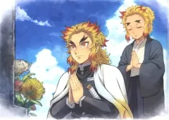 【中古】クリアファイル 煉獄杏寿郎＆煉獄千寿郎 煉獄杏寿郎の使命 その参 A4クリアファイル 「テレビアニメ 鬼滅の刃 無限列車編×ufotable Cafe×マチ★アソビCAFE」