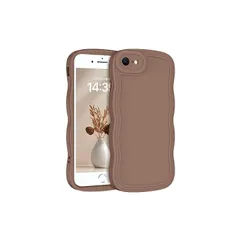 GUAGUA iPhoneSe ウェーブ ケース iPhone7 8 いPhone SE 7 8 ケース うねうね 可愛い se第2世代 se第3世代人気 スマホケース ソフトTPU バンパー 耐衝撃 超軽量 薄型 滑り止め ワイヤレス充電対応 ストラップ 0
