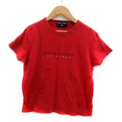 ラルフローレン RALPH LAUREN POLO SPORT Tシャツ カットソー クルーネック 半袖 プリント M 赤 レッド /HO55