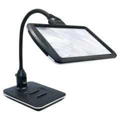 （まとめ買い）共栄プラスチック LEDスタンドライトルーペ ブラック SR-75C-BL 【3個セット】