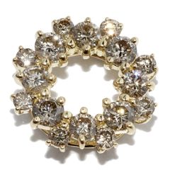 ペンダントトップ K18YG ダイヤ0.60ct サークル