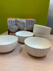 【新品未使用】Signature Housewares  ホワイトボウル 6点セット ★「管理No.CA8411」