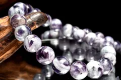 希少◇ブルーカラー レピドライト(リチア雲母)　9.5mm　ブレスレット 1個売り パワーストーン 天然石 _BG5779-95