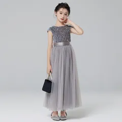 子供ドレス キッズ 女の子 ワンピースドレス 発表会ドレス ロングドレス 子供 フォーマル パーティー ガールズドレス ピアノ 子供服 卒業式 演奏会 入園式 結婚式 お誕生日 プレゼント yangnuo02