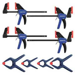 WORKPRO ミニ Ｆクランプ スプリングクランプ 8点セット F型 クイック