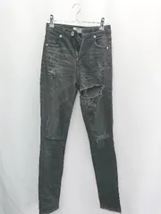 ◇ Θ GYDA ジェイダ ダメージ加工 スキニーデニムパンツ サイズXS ブラック系 レディース E  【1503060007495】