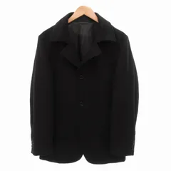 コムサメン COMME CA MEN 美品 ウールビーバー ジャケットコート ステンカラー ミドル丈 07-10WE10 L 黒 ブラック /HO◆ 1230のサムネイル