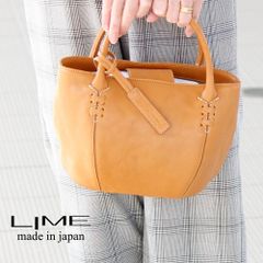 トートバッグ ミニトート レディース 本革 シンプル バケツ型 ブランド 高級 レザー 牛革 革 大人 女性 おしゃれ かわいい 日本製 ライム LIME L1562 マスタード