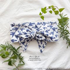⭐️3点売れました⭐️ ナチュラル 青い鳥のいる暮らし｜爽やか ダブルガーゼ 綿100% 夏 保冷剤 冬 カイロ ネッククーラー スカーフ