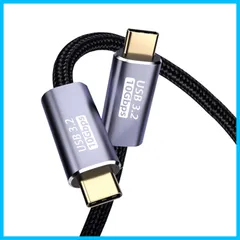 ケーブル【4K@60Hz映像出力 10Gbpsデータ転送 3 Thunderbolt E-Marker PD対応100W/5A急速充電 Gen2標準 内蔵】ナイロン編組 USB3.2 ケーブル 高耐久 ケーブル USB-C タイプc USB-C to 機種対応