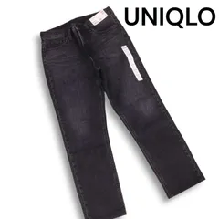 【新品 22AW】 UNIQLO ユニクロ USED加工 ストレッチ スリム ストレート デニム パンツ ジーンズ Sz.26 レディース 未使用