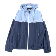 COACH (コーチ) カラーブロック ウインドブレーカー ジップアップフーデッドジャケット ブルー/ネイビー CO798のサムネイル