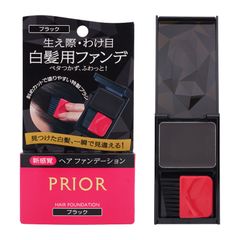 PRIOR プリオール ヘアファンデーション ブラック 自然な黒色 3.6g 毛髪着色料 白髪用ファンデ  白髪隠し [定形内郵便]のサムネイル