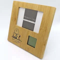【中古】置き時計・掛け時計 スヌーピー＆チャーリー・ブラウン フォトフレーム付きデジタル時計 「PEANUTS(SNOOPY)」