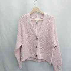 ◇ ⊇ H&M エイチアンドエム 長袖 カーディガン サイズM ピンク レディース E  【1412260031387】