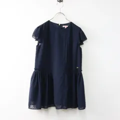 美品 2024SS トッカ TOCCA 洗える SUMMER SHOWER ブラウス 0/ネイビー シフォン ドットカットジャガード タック【2400014552614】のサムネイル