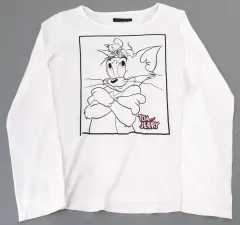 【中古】衣料雑貨 トム＆ジェリー(ジェリー頭上) 長袖 ホワイト 40サイズ 「トムとジェリー×CASTELBAJAC」