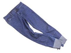 ARMANI EXCHANGE アルマーニエクスチェンジ ストライプ 裾ジップ テーパード デニムパンツ size24/青 ■◇ レディース