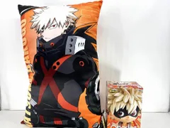 s25t-0015y【中古】【未使用】MY HERO ACADEMIR　僕のヒーローアカデミア　ヒロアカ　Qposket　爆豪勝己　クッション　フィギュア　セット