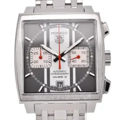 タグホイヤー TAG HEUER CAW211N.FC6177 モナコ キャリバー12 クロノグラフ デイト ブティック エディション 自動巻き メンズ美品保証書付き H#128145のサムネイル