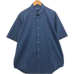 古着 ラルフローレン Ralph Lauren BLAKE 半袖 ボタンダウンシャツ メンズL相当/eaa551846