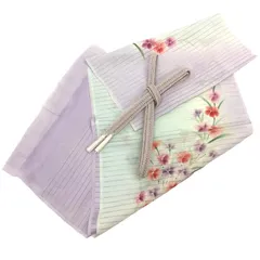 全国送料無料 京やQ701 正絹 夏の帯締め 夏の帯揚げ 2点セット 単衣・夏用 和装小物 帯揚げ帯締めセット 和小物2点組 絽 羅 高級手組 手組みひも 羅の帯締め 伝統工芸品  夏用 夏物 絽の帯揚げ 横絽 撫子 雪輪 秋の草花文様 地紋入り